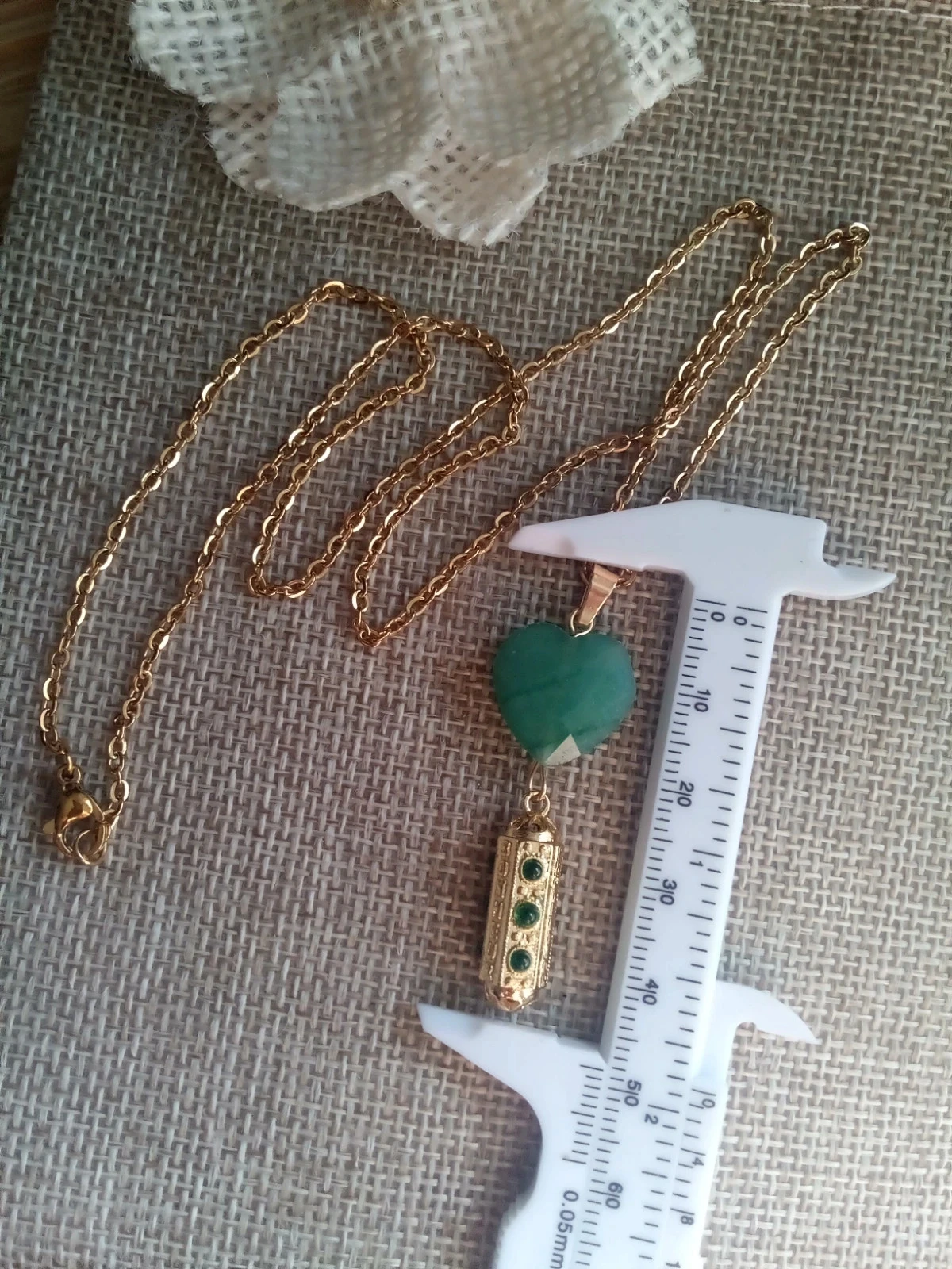 Collier talisman et pierre d'aventurine naturelle – photo 3